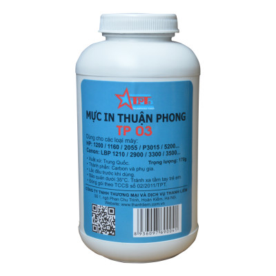 (Bộ 10 chai) Mực đổ Thuận Phong TP03 (170g) dùng cho máy in HP / Canon - Hàng Chính Hãng