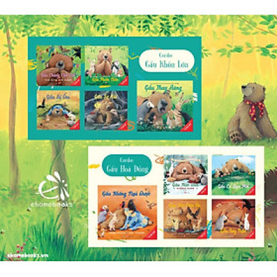 [Bộ sách tranh song ngữ Anh - Việt, in màu] [Combo 10 cuốn GẤU HÒA ĐỒNG - GẤU KHÔN LỚN] - GẤU BỊ ỐM - GẤU CHẲNG CHỜ NỔI - GẤU THỨC ĐÓN GIÁNG SINH - GẤU THAY RĂNG - GẤU SỢ HÃI - GẤU SAY NGỦ - GẤU NÓI CẢM ƠN - GẤU MUỐN NỮA - Quảng Văn - NXB Phụ Nữ.