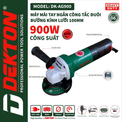 MÁY MÀI ĐIỆN (CÔNG TẮC ĐUÔI) 900W 100MM DEKTON DK-AG900  - HÀNG CHÍNH HÃNG
