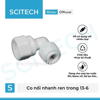 Co nối nhanh ren trong 13/21 ra dây 6 hoặc ren trong 21 ra dây 10 dùng trong máy lọc nước - Hàng chính hãng