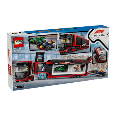 LEGO CITY 60445 Đồ Chơi Lắp Ráp Xe Vận Chuyển Xe Đua F1 (1086 chi tiết)
