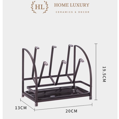 GIÁ ÚP CỐC SƠN TĨNH ĐIỆN CHỐNG TRƠN CÓ KHAY HỨNG NƯỚC HOME LUXURY DECOR | ÚP CỐC NÂU