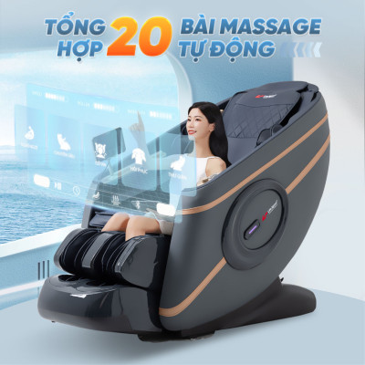Ghế Massage Lifesport LS-339, Ghế Massage Gồm 20 Bài Massage 5 Kỹ Thuật Massage Điều Luyện, Điều Khiển Bằng Giọng Nói
