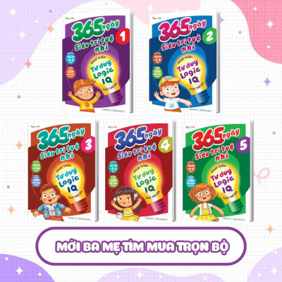 Sách - 365 Ngày Siêu Trí Tuệ Nhí - Phát Triển Tư Duy Logic IQ Cho Trẻ Em 1 - Megabook