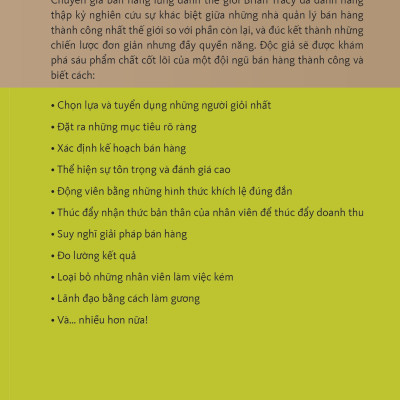 Thuật Quản Lý Bán Hàng (Tái Bản)