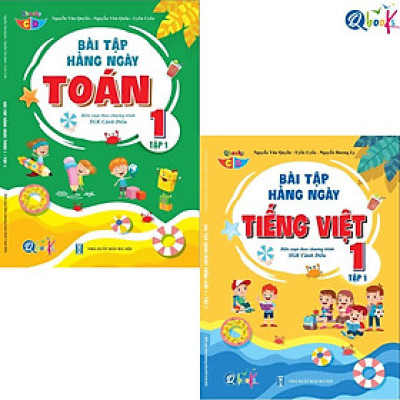 Sách - Combo Bài Tập Hằng Ngày Toán và Tiếng Việt lớp 1 - Cánh Diều - Tập 1 (2 cuốn)