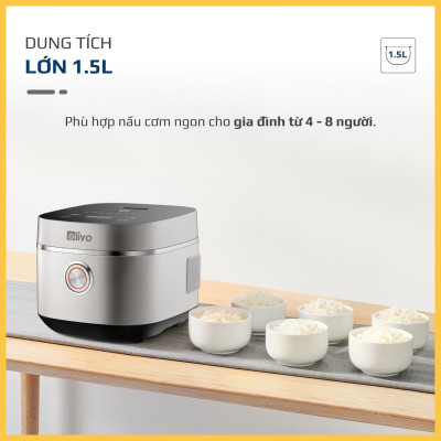 Nồi Cơm Điện OLIVO RC86 - Lòng Nồi INOX 304 Chống Dính Tự Nhiên- Hàng Chính Hãng