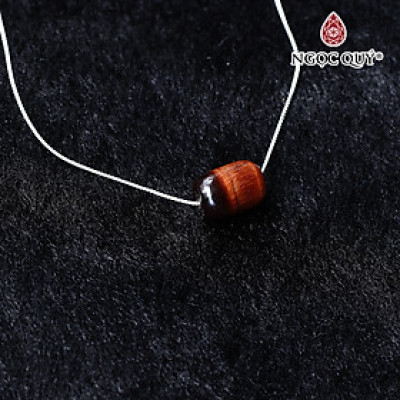 Mặt dây chuyền lu thống đá mã não đỏ tặng dây bạc - Ngọc Quý Gemstones