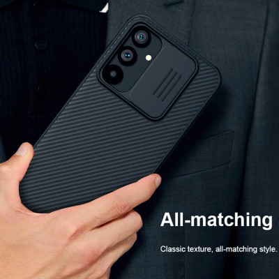 Ốp lưng cho Samsung Galaxy S23 FE bảo vệ camera chống sốc hiệu Nillkin Camshield chống sốc cực tốt, chất liệu cao cấp - hàng nhập khẩu