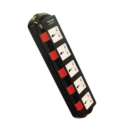 Ổ cắm Điện Quang ĐQ ESK SM750SL (5 lỗ 3 chấu) - Hợp nhiều chân cắm, có màn chắn thông minh, an toàn. Công suất 3200W