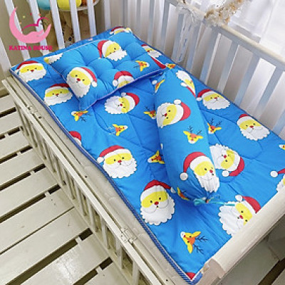 Bộ nệm cho bé đi học mẫu giáo, vải Cotton thoáng mát, phù hợp bé 1-5 tuổi