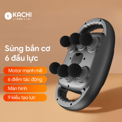 Máy Massage 6 Đầu Rung Kachi MK390 Chạy Pin - Giải Pháp Thư Giãn Tối Ưu Cho Cơ Thể - hàng chính hãng