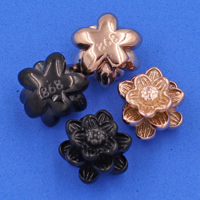 Vòng đeo tay Đá Kim Sa Nâu 12 ly - Vòng Hoa Sen vàng hồng phối 2 bi - hợp mệnh Kim, mệnh Thổ