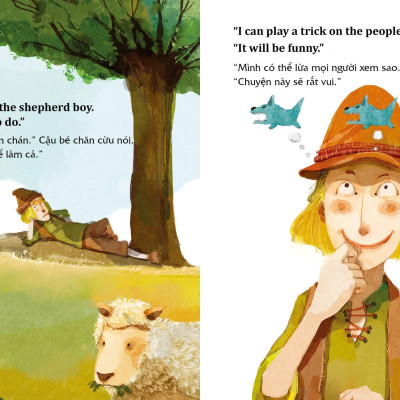 Sách Học Tiếng Anh Qua Truyện Ngụ Ngôn - Cậu Bé Chăn Cừu