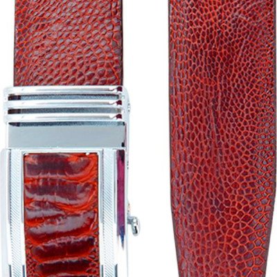 Thắt Lưng Nam Da Đà Điểu Bản Lớn Huy Hoàng HT4420 - Nâu Đỏ