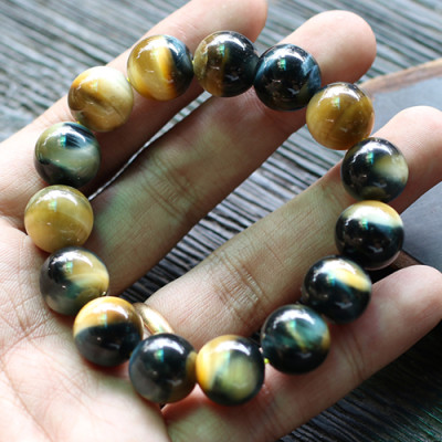 Vòng Thạch Anh Mắt Ưng 14mm Ngọc Quý Gemstones