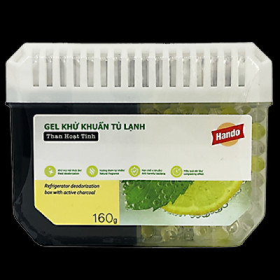 Gel khử mùi tủ lạnh than hoạt tính Hando 160g hương Chanh