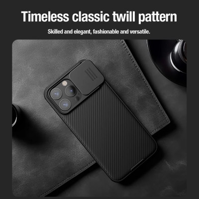 Ốp lưng dành cho iPhone 16 Pro Max, iPhone 16 Pro, iPhone 16 Plus, iPhone 16 hiệu NILLKIN Camshield trượt bảo vệ Camera chống sốc cao cấp - Hàng chính hãng.