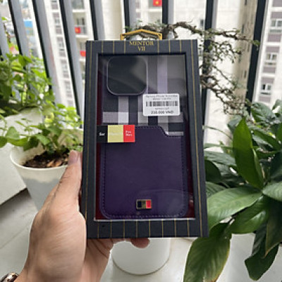 Ốp lưng Mentor VII nhét thẻ màu tím dành cho iPhone 14 Pro Max - hàng chính hãng