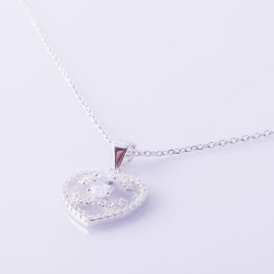 Dây chuyền bạc nữ S925 Italia Bạc Xinh Huệ Ngân Trái Tim PP1321