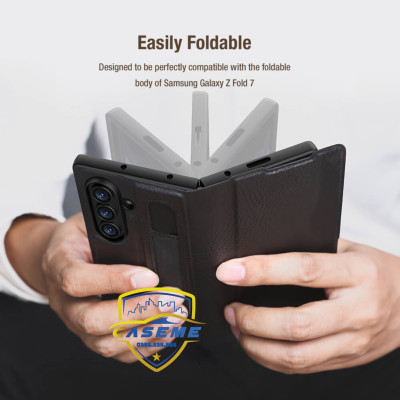 Bao Da Nillkin Aoge Leather Case Dành Cho Samsung Galaxy Z Fold7 – Sang Trọng, Siêu Bền, Bảo Vệ Toàn Diện - Hàng Chính Hãng
