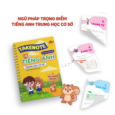 Sách - Takenote Ngữ Pháp Trọng Điểm Tiếng Anh Trung Học Cơ Sở