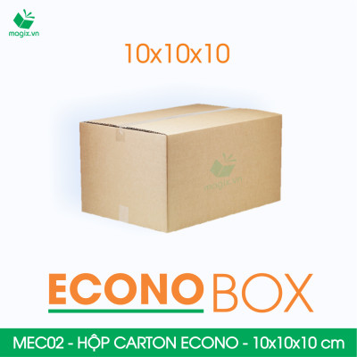 MEC02 - 10x10x10 cm - Combo 100 thùng hộp carton trơn siêu tiết kiệm ECONO