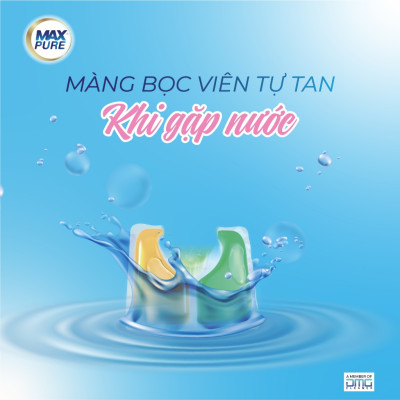 1 Hộp Viên Giặt Maxpure Hương Đắm Say 30v tặng vỉ viên treo bồn cầu Evershine hương Lavender