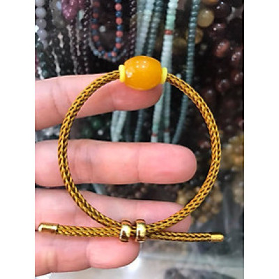 VÒNG TAY LU THỐNG VÀNG ANH TRÒN KIỂU DÂY VÀNG ĐẸP NỮ MẠNG KIM THỔ THỦY CHẤT LIỆU ĐÁ MÃ NÃO FREESIZE Ạ