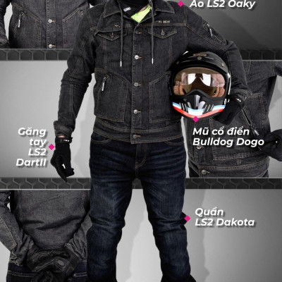 Quần Jean Thời Trang Bảo Hộ Lái Moto, Xe Máy LS2 Dakota Man