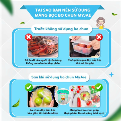  Bịch Màng Bọc Thực Phẩm Bo Chun MyJae (1 Bịch 50 Cái)