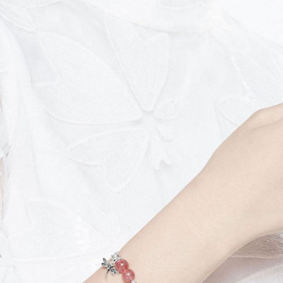 Vòng Tay Thạch Anh Dâu 8mm Mix Lu Thống Đá Đào Hoa Ngọc Quý Gemstones VT149