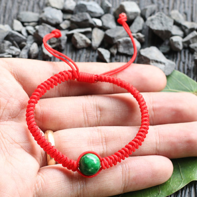 Vòng Tay Kết Dây Hạt Cẩm Thạch Sơn Thuỷ Ngọc Quý Gemstones GA11