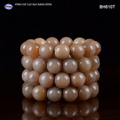 Vòng tay sừng bò Châu Phi Trắng - phong thủy đuôi lục hạt (BH610T) Đây sẽ là thứ mang tài lộc về nhà bạn - Bracelet of HAHANCO