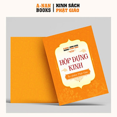 Hộp đựng Kinh, vở chép Kinh lót Lụa vàng cao cấp, kích thước 24x19cm (Đựng sách Kinh khổ B5) - Anan Books