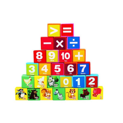 Đồ chơi xếp hình 100 khối gỗ nhiều hình dạng, màu sắc