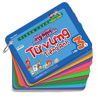 Sách Flashcard - Vui Học Tiếng Anh - Nghe Và Học Phát Âm Chuẩn Từ Vựng Tiếng Anh Lớp 3-1 - Megabook