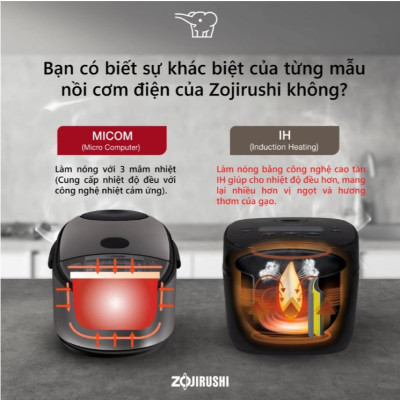 Nồi cơm điện tử cao tần Zojirushi 1.8L NW-QAQ18-BA, sản xuất tại Nhật Bản, bảo hành 3 năm|HÀNG CHÍNH HÃNG