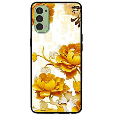 Ốp lưng dành cho Oppo Reno 4 mẫu Mẫu Đơn Vàng