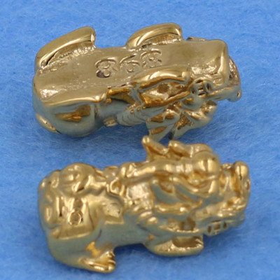 Vòng chuỗi đeo tay Mã Não Nâu Sọc Mờ 8 ly - cẩn Tỳ Hưu Phong Thủy inox vàng VMNNSMTHHKV8 - hợp mệnh Kim, mệnh Thổ