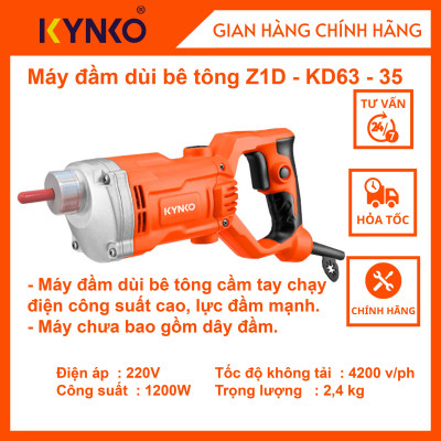 Máy đầm dùi - KD63 (Chưa gồm dây đầm) cầm tay chính hãng Kynko siêu bền giá tốt Z1D- KD63 -35 # 6632