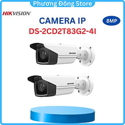 Camera IP HIKVISION Thân trụ hồng ngoại 8MP DS-2CD2T83G2-4I Hồng ngoại đến 80m, phát hiện chuyển động phân biệt người ,.-Hàng chính hãng
