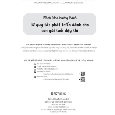 Hành Trình Trưởng Thành - 32 Quy Tắc Phát Triển Dành Cho Con Gái Tuổi Dậy Thì