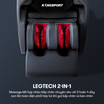 Ghế massage KINGSPORT G77 New màu sắc hiện đại, tích hợp điều khiển bằng giọng nói, khung ghế rộng rãi và thoải mái