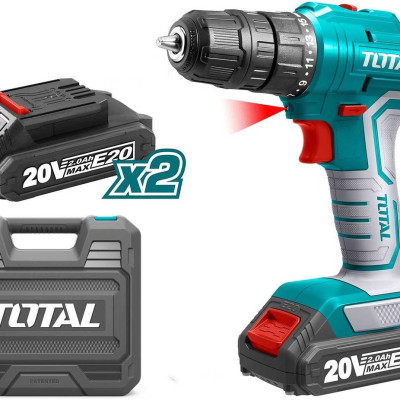 MÁY KHOAN PIN 20V E20 (0.8- 10MM) (KÈM THEO 2 PIN. PIN SẠC 1.5 GIỜ) TOTAL TDLIE2001 - HÀNG CHÍNH HÃNG