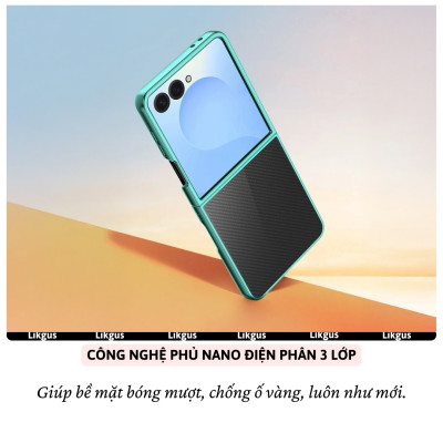 Ốp Lưng Mạ Viền Cao Cấp Cho Samsung Galaxy Z Flip 7 hiệu Likgus Platinum – Chống Sốc, Chống Trầy, Trong Suốt Sang Trọng, Siêu Mỏng Nhẹ - Hàng nhập khẩu