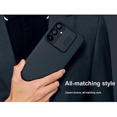 Ốp lưng cho Samsung Galaxy S23 Fe bảo vệ camera chống sốc hiệu Nillkin Camshield chống sốc cực tốt, chất liệu cao cấp, có khung & nắp đậy bảo vệ Camera - Hàng chính hãng