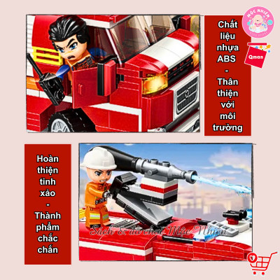 Đồ chơi lắp ráp, xếp hình Qman 12012 - Chữa cháy nổ bình ga (370 mảnh ghép)