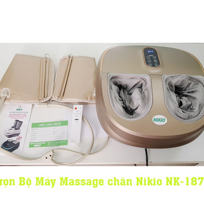 Máy massage chân và bắp chân áp suất khí Nikio NK-187 - Hỗ trợ điều trị suy giãn tĩnh mạch, đau nhức chân và lòng bàn chân