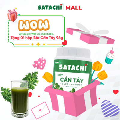 Viên Bột Chùm Ngây Nguyên Chất SATACHI – 100% Lá Chùm Ngây – Dạng Viên Tiện Lợi – Hộp 180 viên